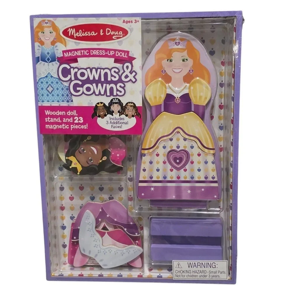 Melissa & Doug Magnetic Dress-Up Doll - Crowns And Gowns
